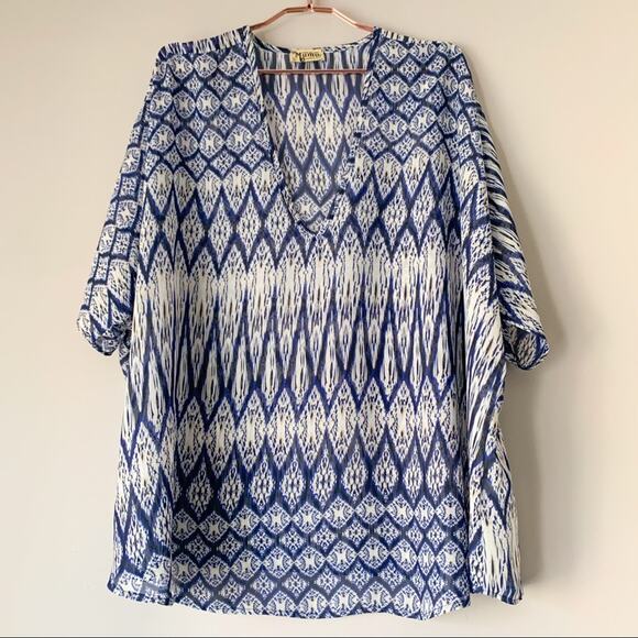Show Me Your Mumu Ikat Peta Tunic Small - Picture 1 of 5